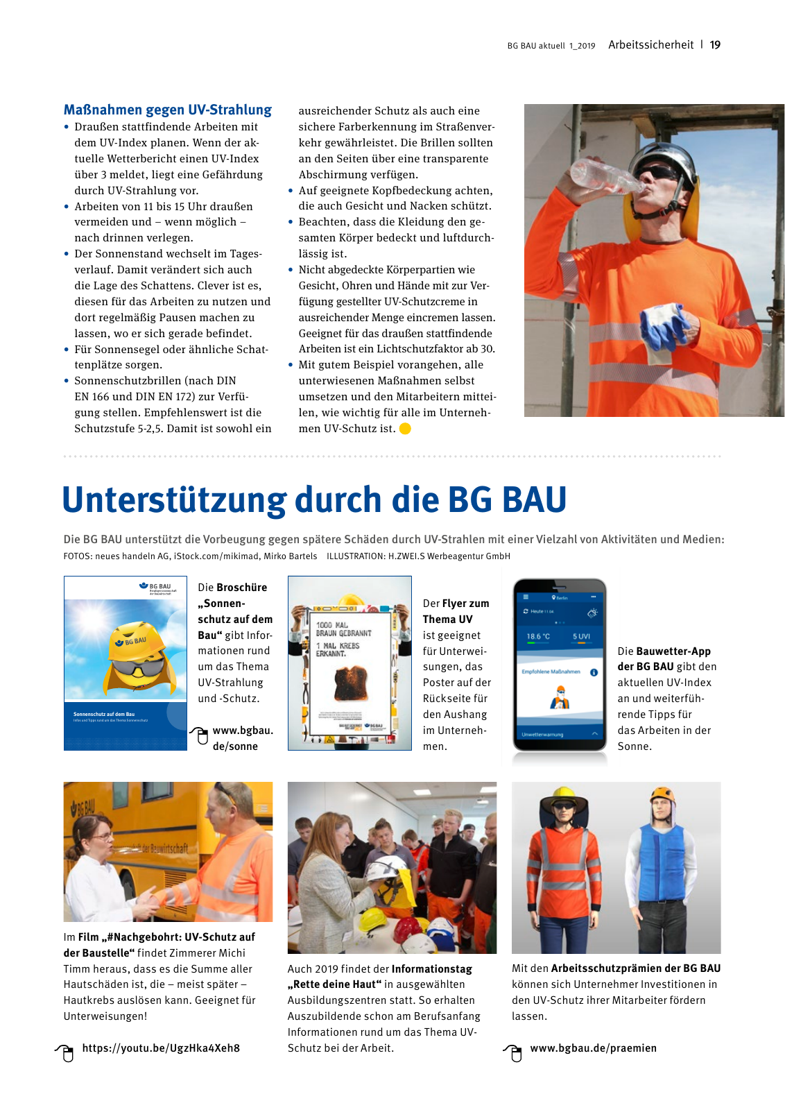 Vorschau BG BAU aktuell 01/2019 Seite 19