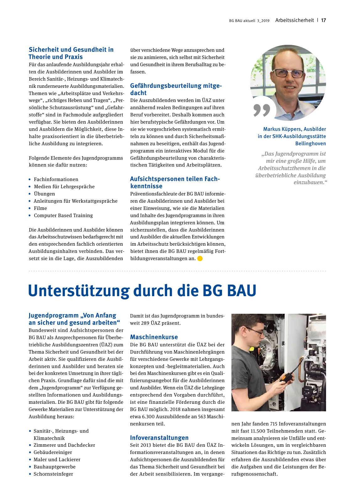 Vorschau BG BAU aktuell 03/2019 Seite 17